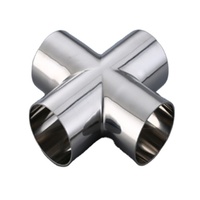 Conexión Sanitaria SS316L para Tuberías, Grado Alimenticio, Cruz Igual, Forjada, Alta Durabilidad, Certificación CE, Estándares DIN/ISO/3A, DN10-150, Tipo Abrazadera
