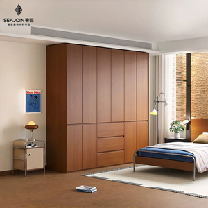 Armario de montaje de madera de estilo europeo moderno para el hogar, dormitorio, habitación de alquiler económica, primeros espacios de vida pequeños rectos individuales - Product Image 4