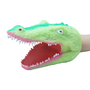 OEM ODM Nhà Máy Nhựa Mềm Động Vật Tay Con Rối Cao Su Cá Sấu Đồ Chơi Thực Tế Cá Sấu Tay Con Rối - Product Image 5