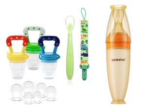 ช้อนป้อนอาหารเด็กแบบซิลิโคน พร้อมที่บีบสำหรับป้อนผลไม้  พร้อมฝาปิดกันฝุ่น ขนาด 90 มล. - Product Image 2