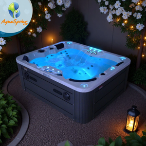 Bain à remous extérieur de 1,9 m, <span class=keywords><strong>spa</strong></span> jacuzzi en acrylique pour l'extérieur, 6 <span class=keywords><strong>places</strong></span>, bain à remous extérieur avec 51 jets - Product Image 1