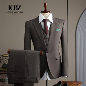 Costumes pour hommes haut de gamme tenue formelle sophistiqué coupe ajustée gentleman affaires décontracté costumes professionnels pour les mariages mariés - Product Image 1