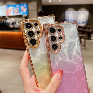 <span class=keywords><strong>Cover</strong></span> in TPU placcato con piume Laser per <span class=keywords><strong>Samsung</strong></span> <span class=keywords><strong>A54</strong></span> A15 S22 S23 Plus S24 Ultra custodia per telefono - Product Image 2