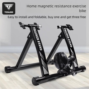 TOSUOD Support d'entraînement à résistance magnétique Support d'entraînement pour vélo à usage domestique et intérieur Compatible avec les vélos de montagne de route Support de stationnement pour vélo - Product Image 3