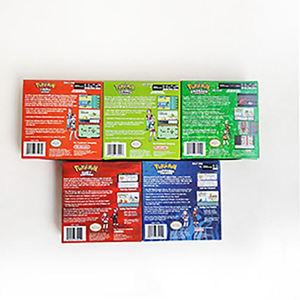 Boîte de vente au détail de cartouche de jeu avec finition holographique métallique vert feuille, rouge feu, rubis, émeraude pour GBA Advance - Product Image 3