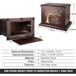 Urnes funéraires en bois naturel polies et peintes sur mesure <span class=keywords><strong>pour</strong></span> adultes, hommes, femmes, enfants - Grande boîte funéraire <span class=keywords><strong>pour</strong></span> enterration - Product Image 4