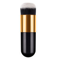 Petit pinceau de maquillage écologique pour jetée de graisse Mini pinceau à poudre libre pliable en or noir blanc