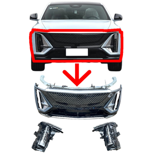 Choix idéal pour Cadillac Lyriq : Lame avant, pare-chocs avant, phares LED, calandre, <span class=keywords><strong>radiateur</strong></span>, capot, spoiler, ailes, plug-and-play - Product Image 1