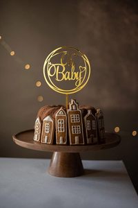 Décoration de gâteau dorée « Oh Baby » en acrylique pour fête prénatale, anniversaire de fille ou garçon, première <span class=keywords><strong>communion</strong></span>, desserts - Product Image 6