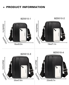 Sacs bandoulière tendance OEM en cuir PU, sacs à bandoulière de créateur pour hommes et femmes, sacs messager pour sports de plein air et voyages - Product Image 6