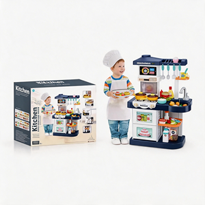 Enfant jouer maison cuisine Chef jouets cuisiner nourriture Table à manger jouets vaisselle pulvérisation eau écran tactile <span class=keywords><strong>R</strong></span>/C changer la couleur des <span class=keywords><strong>aliments</strong></span> pour les enfants - Product Image 2
