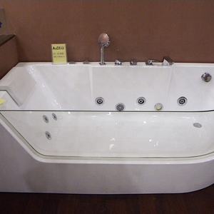 Moderne 1700 mm Lange Innen-Badezimmer-<span class=keywords><strong>Massage</strong></span>-Acryl-Badewanne mit Gehärtetem Glas - Product Image 2
