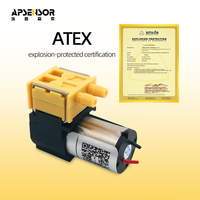 Pompe d'échantillonnage de gaz portable AP03065, pompe à air à micro-diaphragme pour la surveillance environnementale et les dispositifs médicaux, 0,65 L/min, 40 Kpa