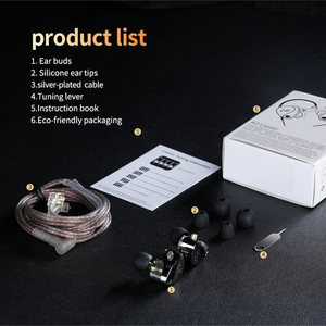 Écouteurs filaires <span class=keywords><strong>KZ</strong></span> Castor IEM avec <span class=keywords><strong>16</strong></span> effets sonores, double dynamique 2DD, 20-40000Hz, câble détachable, prise jack 3,5 mm, écouteurs intra-auriculaires - Product Image 6