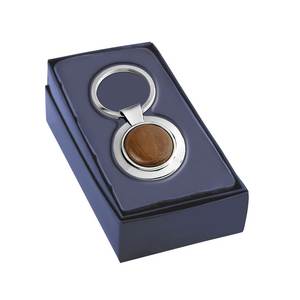 Llavero Redondo con Logotipo Grabado en Madera con Láser, Llaveros Metálicos de 25 mm con Impresión UV - Product Image 3