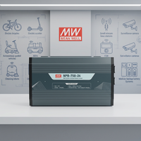 Chargeur intelligent Meanwell Power NPB-750-12/24/48V à sortie unique pour batteries au plomb/lithium 2/3 segments 50Hz, alimentation CC Sugon
