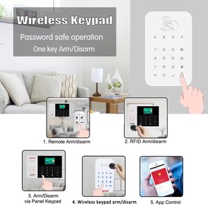 KONLEN 433Mhz Teclado táctil inalámbrico Desarmar Contraseña Teclado para Tuya Smart <span class=keywords><strong>Home</strong></span> <span class=keywords><strong>Security</strong></span> 2G 4G Sistema de alarma GSM - Product Image 2