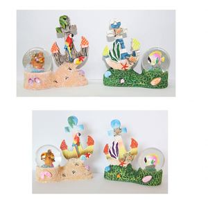 Home Ocean Creative Crafts <b>Decorative</b> Resin Flip-Flops Animal Figurines Art Deco Design <b>Shoe</b> Ornaments Novelty Water Snow Globe - Product Image 3