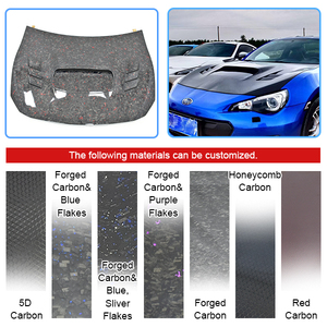 Stile CWS in fibra di carbonio forgiata con fiocchi rossi cofano motore auto KIT carrozzeria cofano per 2012 2015 TOYOTA GT86 - Product Image 6