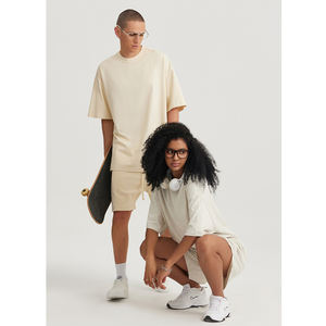 T-shirt en coton épais pour hommes, col en O de luxe, imprimé bouffant, logo personnalisé, manches courtes, couleur unie - Product Image 6