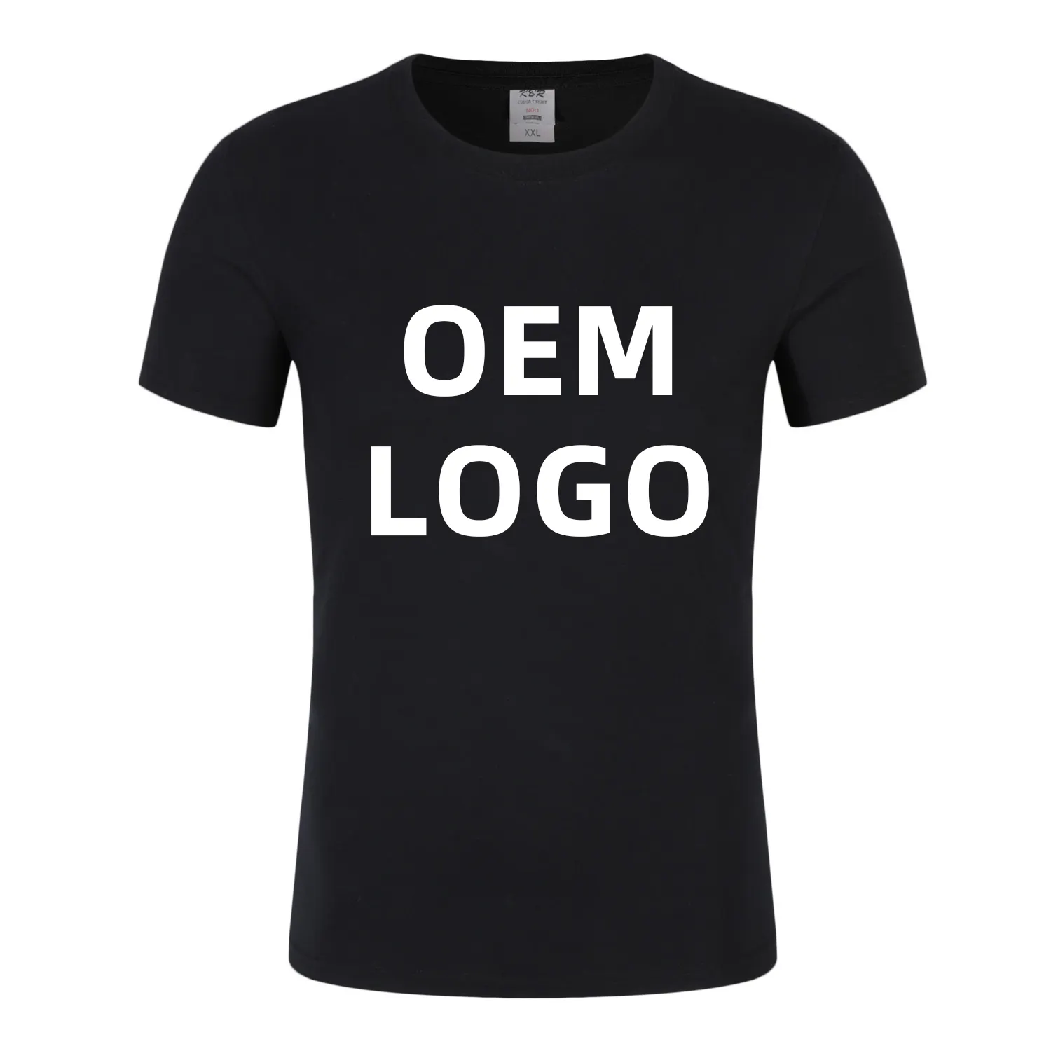 OEM Casual Plain Blank Herren T-Shirts Weiche Polyester Baumwolle Benutzer definierte 3D-Druck Logo T-Shirts