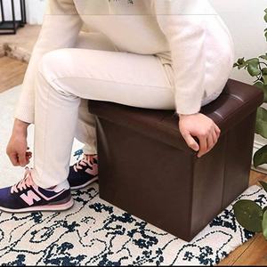 Banc de rangement pliable multifonctionnel moderne et durable en cuir, pouf pour salon, s'adapte sous le <span class=keywords><strong>lit</strong></span> - Product Image 3