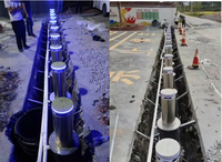 Bollards élévateurs hydrauliques en acier de haute qualité Double barrière de trafic télescopique pour parkings extérieurs Prix compétitif