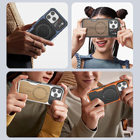 Nouvelle Arrivée 2026 – Coque de Téléphone de Luxe en Fibre de Carbone Véritable et Métal, Antichoc Renforcé avec Recharge Sans Fil pour iPhone 17 Pro Max