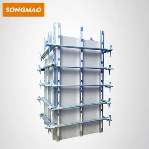 SONGMAO 300s moules de colonne de béton en aluminium réutilisable moule de pilier en béton pour la Construction