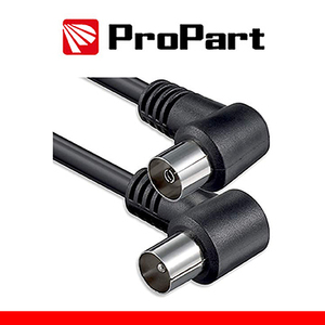 IEC 2.5 M SP-PR 90 ° nero Cavo Antenna TV 2.5 metro Cavo per la ricezione TV - Product Image 1