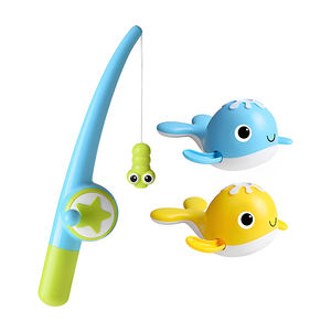 Jouet <span class=keywords><strong>de</strong></span> bain pour bébé, <span class=keywords><strong>baleines</strong></span> flottantes à manivelle avec pêche à la ligne et filet, jeu d'eau pour salle <span class=keywords><strong>de</strong></span> bain, jouet animal avec pêche à la ligne et filet - Product Image 6