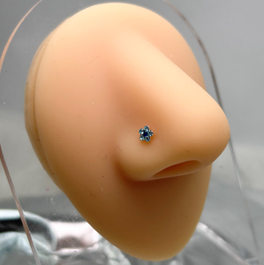 925 Sterling Bạc Màu Xanh Pha Lê Hoa Mũi Đinh tán Và Đồ Trang Sức Cơ Thể Cho Phụ Nữ - Product Image 2