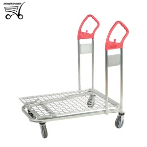 Bekas Murah Gudang Wire Push <span class=keywords><strong>Hand</strong></span> <span class=keywords><strong>Trolley</strong></span> Supermarket <span class=keywords><strong>Trolley</strong></span> untuk Transportasi Barang - Product Image 6