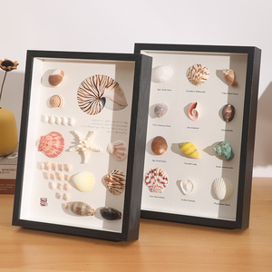 Tùy chỉnh óc chó Gỗ MDF trang trí nghệ thuật hình ảnh 3cm 5cm sâu khung ảnh 3D Bóng khung hộp với <span class=keywords><strong>plexiglass</strong></span> - Product Image 5