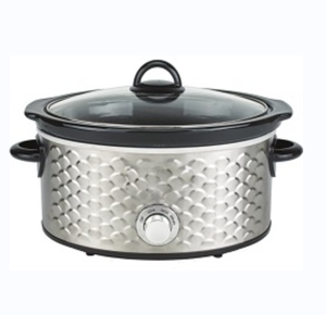 Cerámica portátil Temperatura ajustable Eléctrica 220W 4.5QT Capacidad Acero inoxidable <span class=keywords><strong>Olla</strong></span> de cocción lenta - Product Image 1