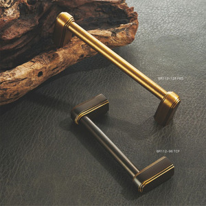 法式小皇冠纯铜实心柜抽屉放手机柜家具把手旋钮单孔黑色 - Product Image 3