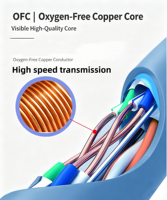 Cable de Red Interior Cat6 UTP, Precio de Fábrica, 4 Pares, 1Gbps, 23AWG, Conductor BC, Revestimiento de PVC, Cable LAN Gigabit Ethernet