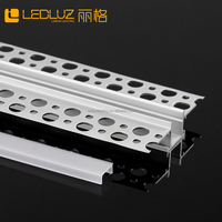 Profilé LED encastrable pour plaques de plâtre, profilé linéaire en aluminium pour une éclairage murale et de plafond sans intermèches
