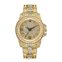 WYGICOO Maßgefertigte Diamantbesetzte Uhren Montre Diamant Homme Uhr mit Diamanten Iced Out Hip Hop CZ Labor-Diamant-Uhr Herren Luxus