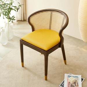 Silla de ratán de madera maciza sin brazos cómoda de gama alta nuevo diseño tapizado restaurante hogar Hotel silla tejida - Product Image 6