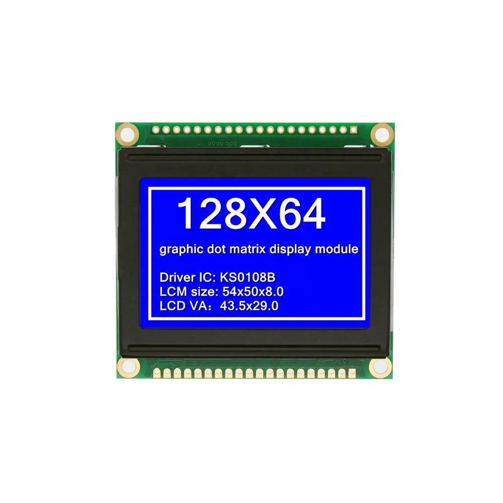 128x64 Grafik punkt matrix 12864 LCD-Bildschirm modul Blau Gelb Grün Grau Schwarz Bildschirm modul