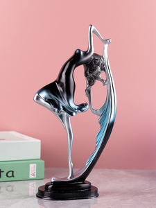 Sculpture en résine danse fille ornement pour la décoration intérieure pour salon cloison vin armoire à chaussures bureau bureau knick-knack - Product Image 4
