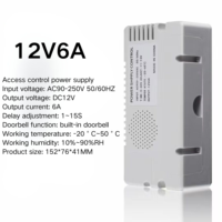 Alimentation à découpage Yistar pour sonnette, entrée CA 90-250V, sortie CC 12V 6A, pour système d'accès aux portes et contrôle d'accès, en plastique ABS