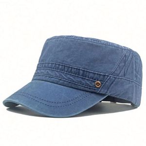 Casquettes plates pour hommes en coton délavé, style casquette de cadet, pour loisirs et activités de plein air, protection solaire - Product Image 5
