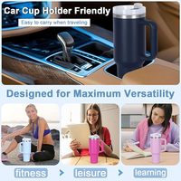 Gobelet isotherme personnalisé de 40 oz en acier inoxydable, tasse de voyage à double paroi sous vide, tasse en métal standard pour boissons chaudes et froides, sans BPA
