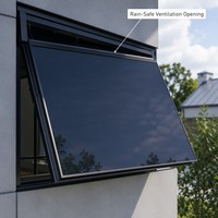 Fenêtre à battant BIPV CdTe à économie d'énergie OEM/ODM avec verre trempé pour balcon