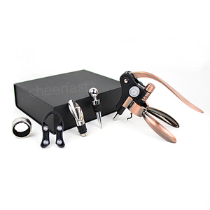 Accessoires de Bar Kit de vis de liège de bouteille de vin rouge et coupe-feuille brun lapin <span class=keywords><strong>tire</strong></span>-<span class=keywords><strong>bouchon</strong></span> ensemble d'ouvre-vin - Product Image 6