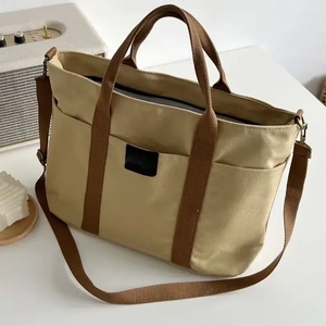 Borsa Tote in tela con tasca multipla da donna borsa a tracolla di grandi dimensioni con borsa Tote con scomparti - Product Image 2