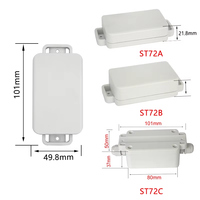 101*49.8*38mm PC étanche gris clair blanc boîtiers électriques en plastique Ip68 personnalisé trous de câble boîte de jonction