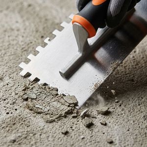 Truelle à carrelage professionnelle en acier au carbone avec manche en bois ou en TPR souple en option, racloir cranté robuste pour marque OEM - Product Image 4